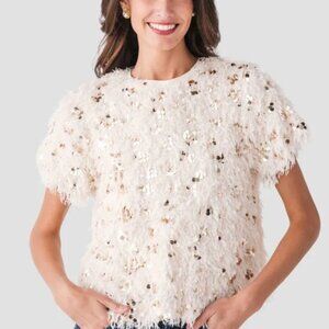 THML Sequin Eyelash Top (M)